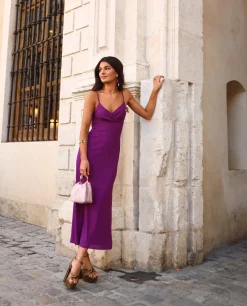VESTIDO MRS. SANTAELLA · MORADO