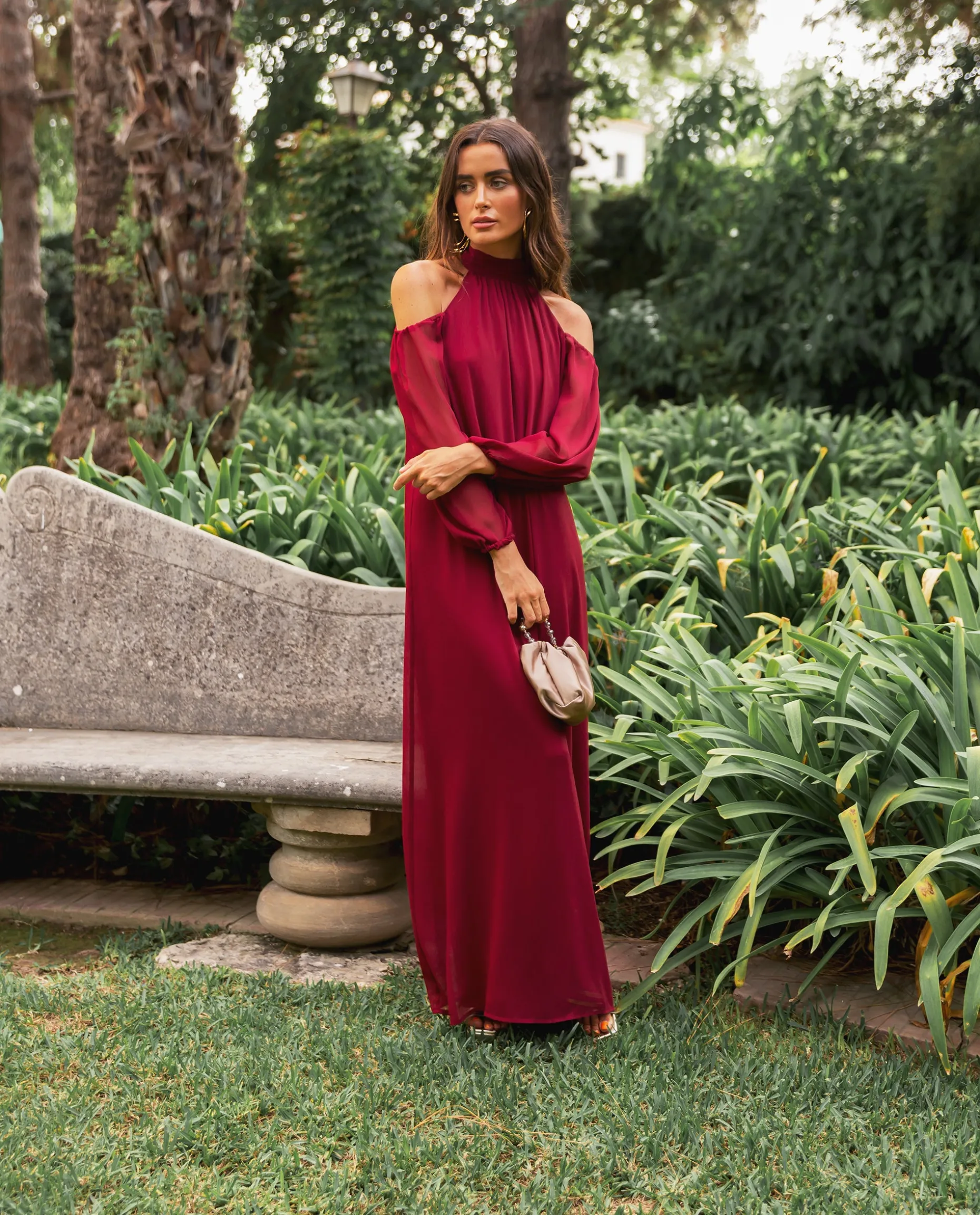 VESTIDO MRS. VALVERDE · BURDEOS