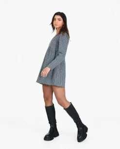 VESTIDO NEXT STOP · AZUL Y NEGRO