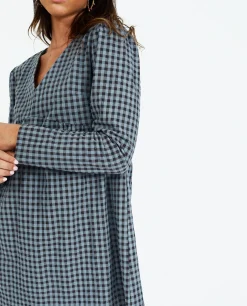 VESTIDO NEXT STOP · AZUL Y NEGRO