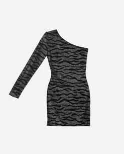 VESTIDO NIGHT LIGHTS · NEGRO Y PLATA