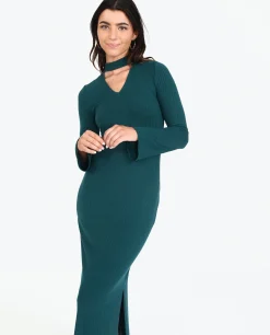 VESTIDO SKYLINES · VERDE BOTELLA