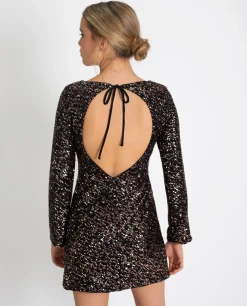 VESTIDO WE BOTH KNOW · NEGRO Y DORADO